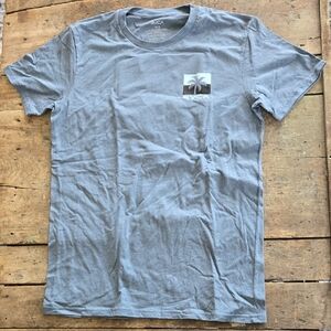 RVCA Men's Slate Gray Short-Sleeve Tee with Palm Logo